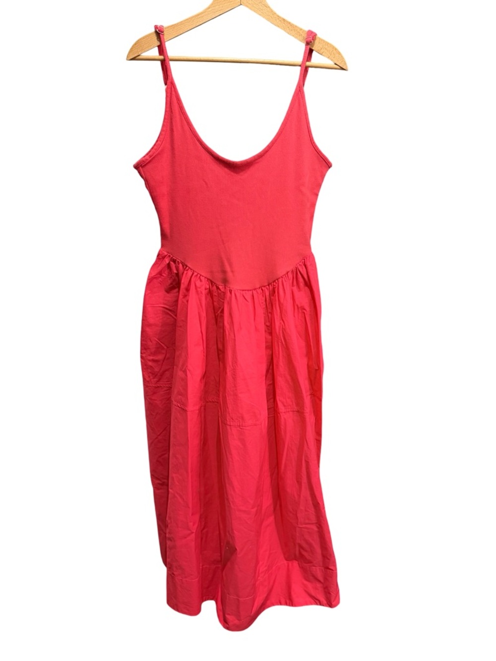 Free People Red Maxi Dress with Spaghetti Straps